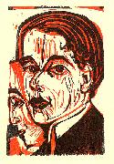 Ernst Ludwig Kirchner Man's head - Selfportrait china oil painting artist